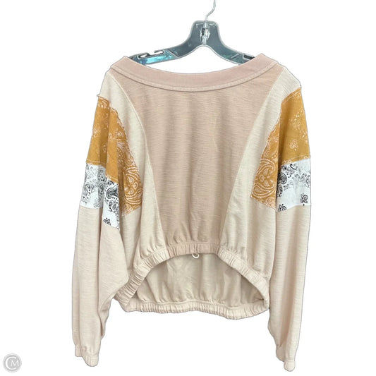 Top Long Sleeve By Free People In Cream, Size: M