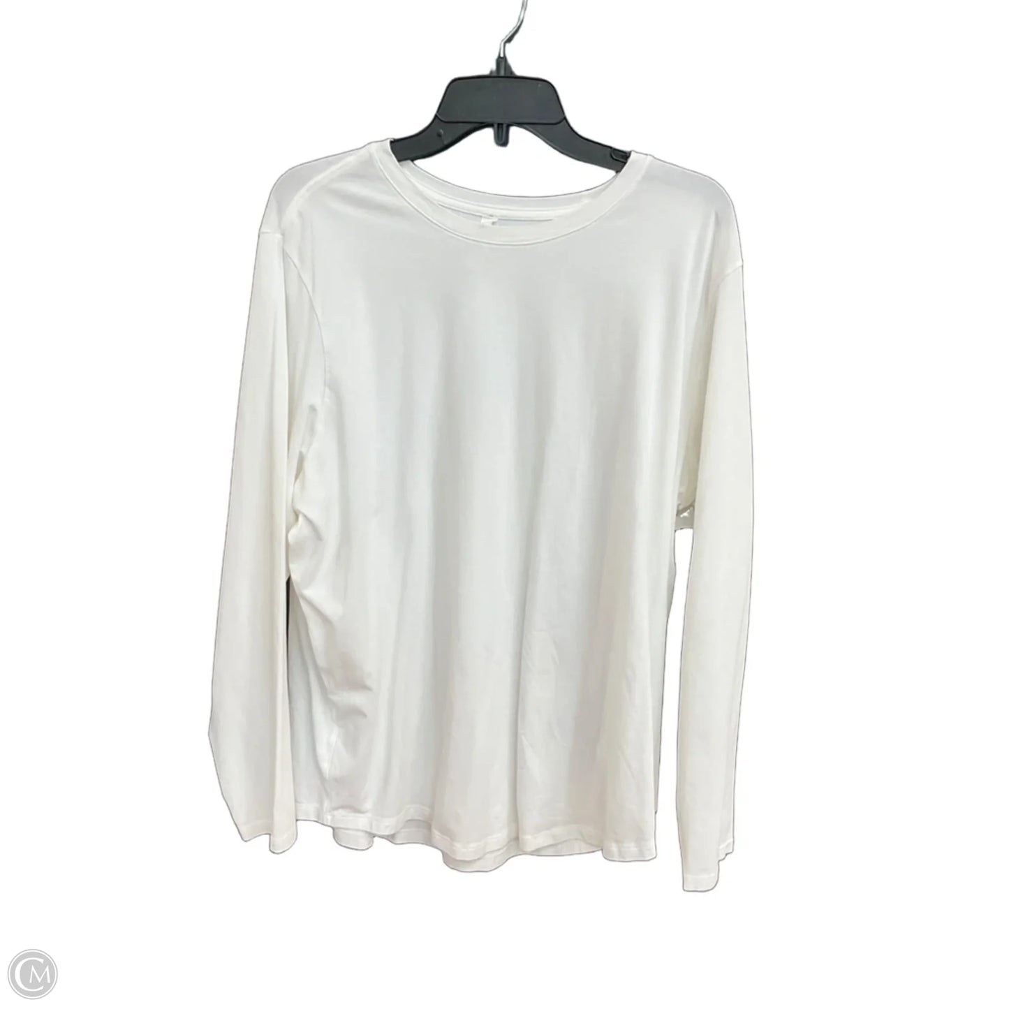 Athletic Top Long Sleeve Crewneck By Lululemon In White, Size: Xxl