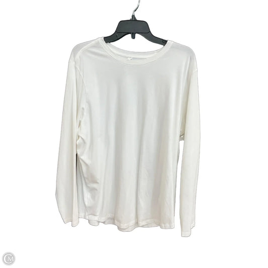 Athletic Top Long Sleeve Crewneck By Lululemon In White, Size: Xxl
