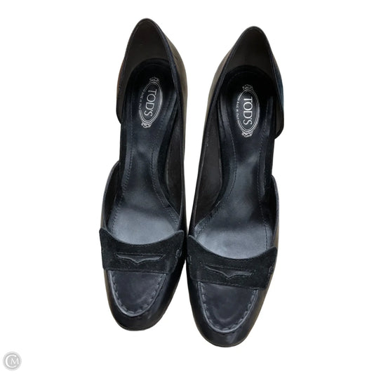 Shoes Luxury Designer By Tods In Black, Size: 7