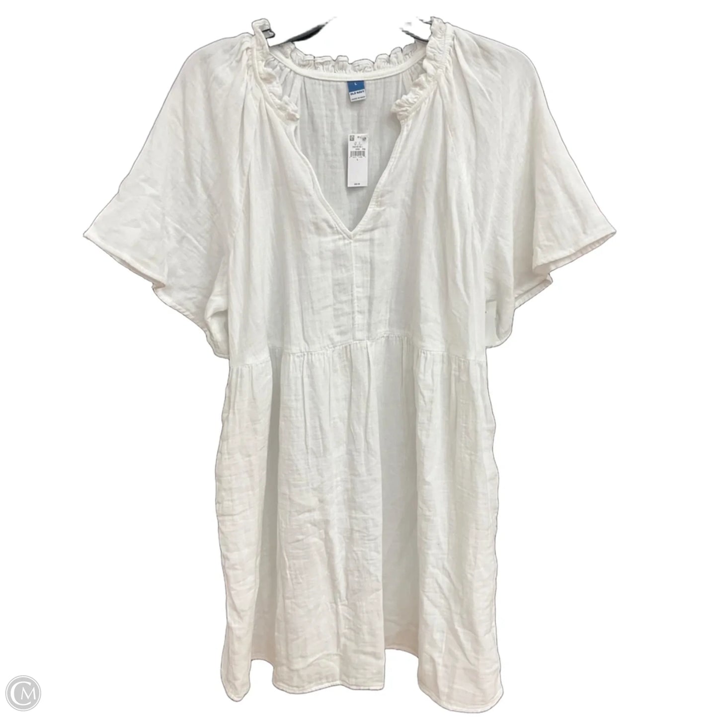 Dress Casual Midi By Old Navy In White, Size: L