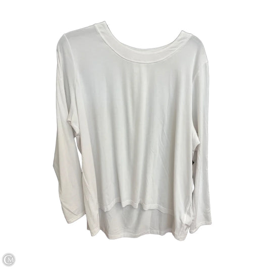 Athletic Top Long Sleeve Crewneck By Athleta In White, Size: L