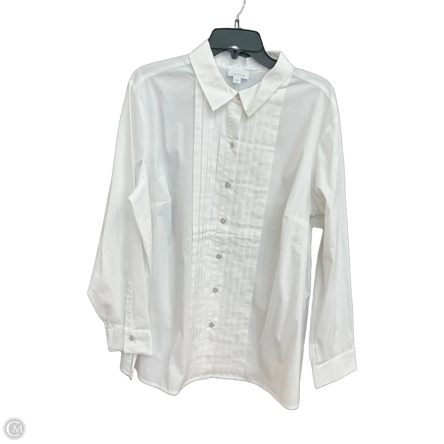 Blouse Long Sleeve By J. Jill In White, Size: Xl
