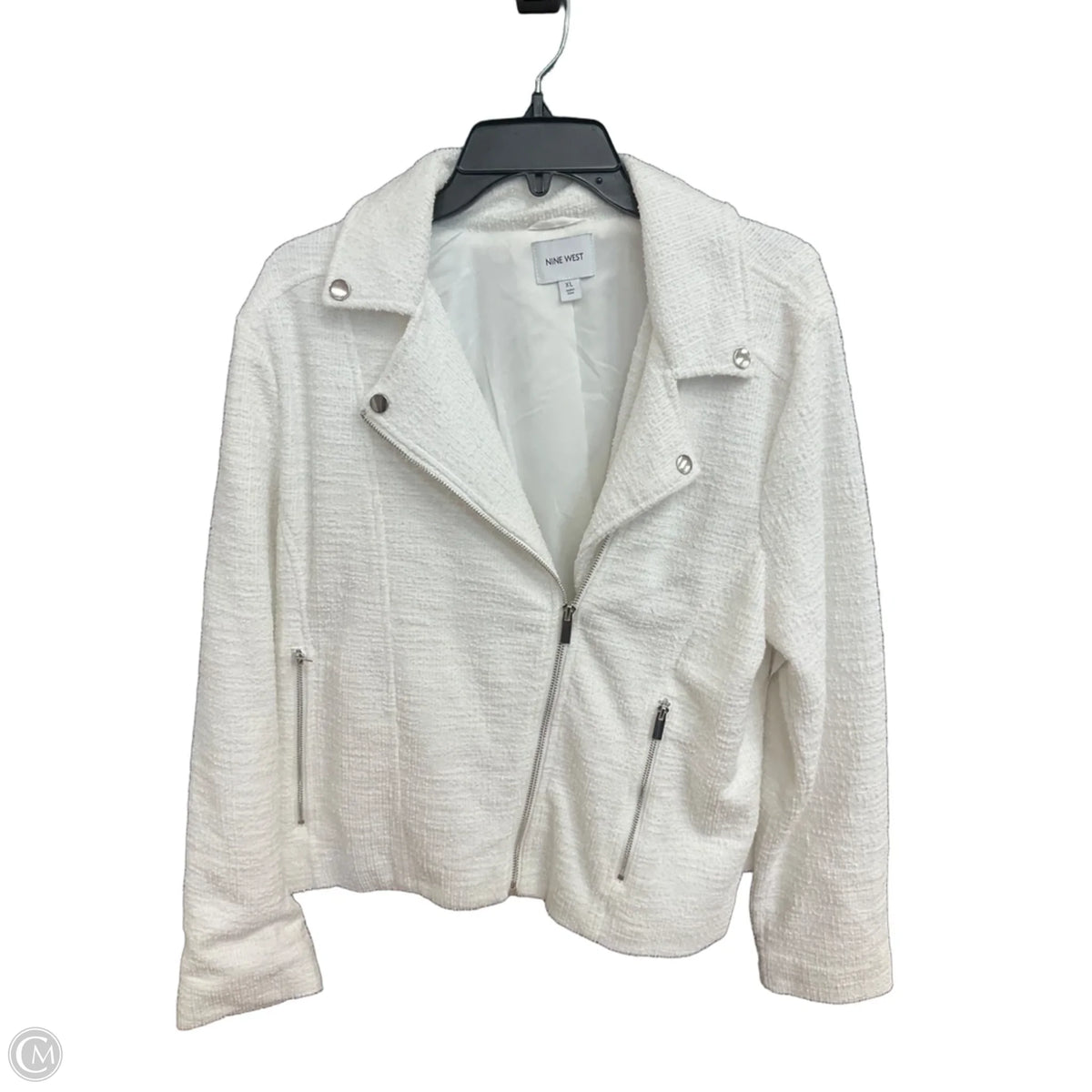 Jacket Moto By Nine West In White, Size: Xl