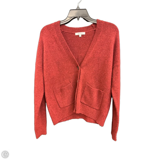 Sweater Cardigan By Madewell In Red, Size: Xs