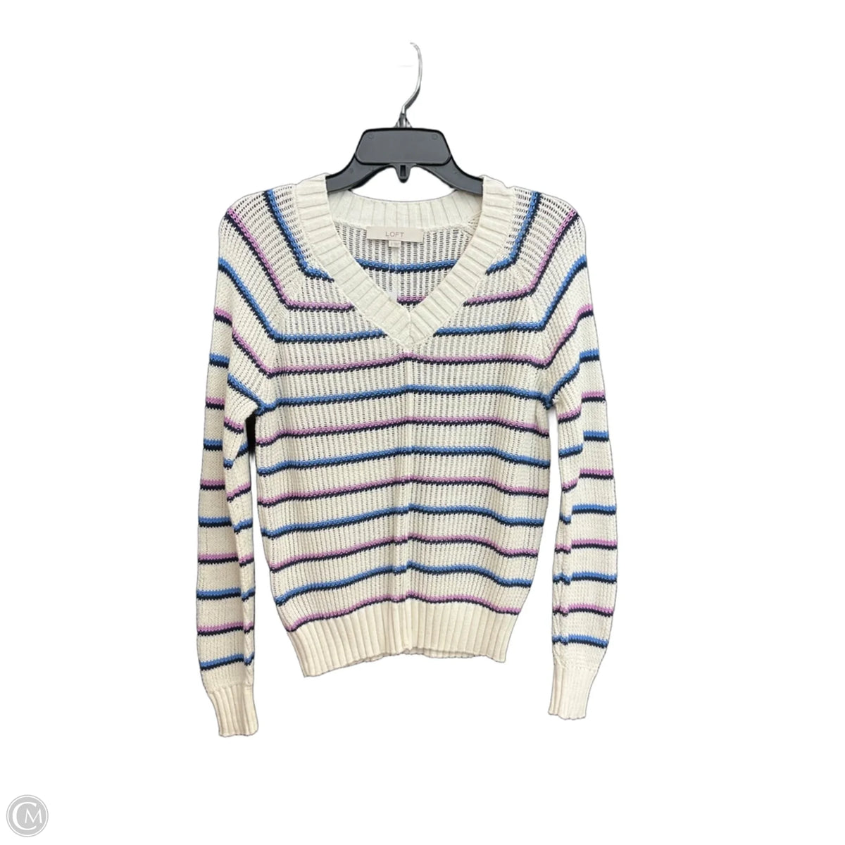 Sweater By Loft In Striped Pattern, Size: S