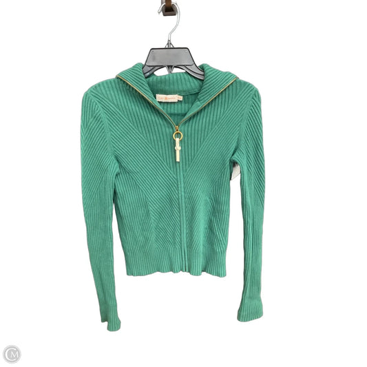 Sweater Cardigan Designer By Tory Burch In Green, Size: Xs