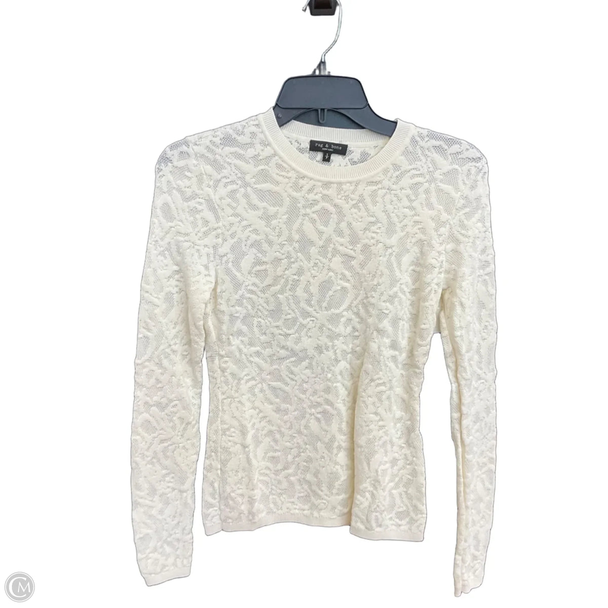 Top Long Sleeve By Rag And Bone In Cream, Size: S