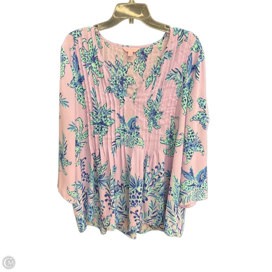 Top Long Sleeve Designer By Lilly Pulitzer In Purple, Size: Xl