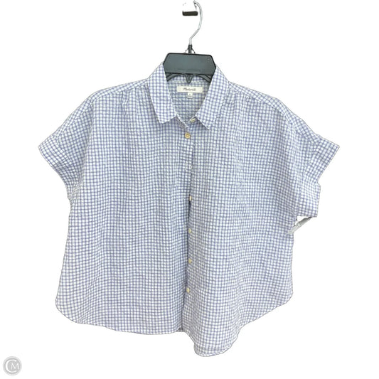 Top Short Sleeve By Madewell In Blue, Size: S