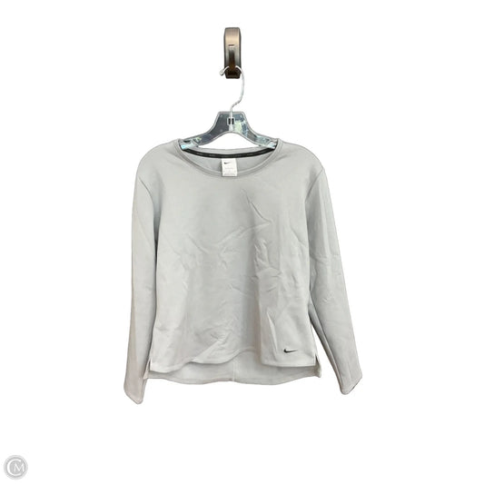 Athletic Top Long Sleeve Crewneck By Nike Apparel In Grey, Size: M