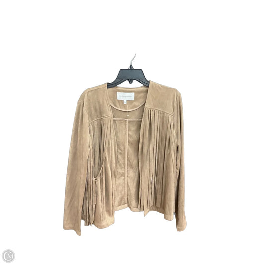 Jacket Faux Fur & Sherpa By Cupcakes And Cashmere In Tan, Size: L