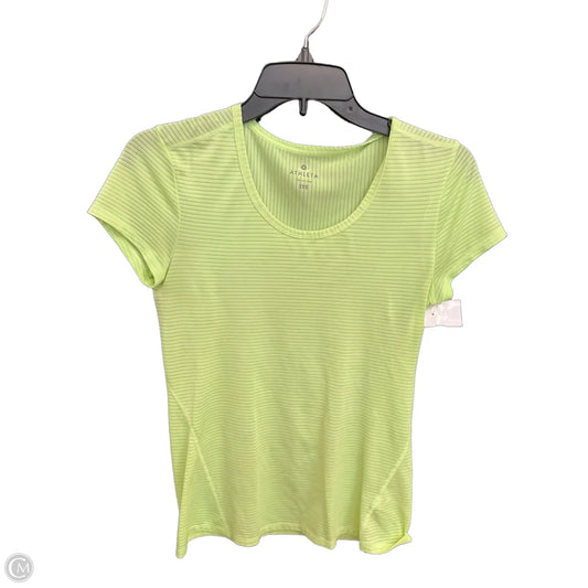 Athletic Top Short Sleeve By Athleta In Green, Size: Xxs