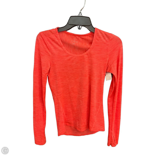Athletic Top Long Sleeve Crewneck By Athleta In Orange, Size: Xxs