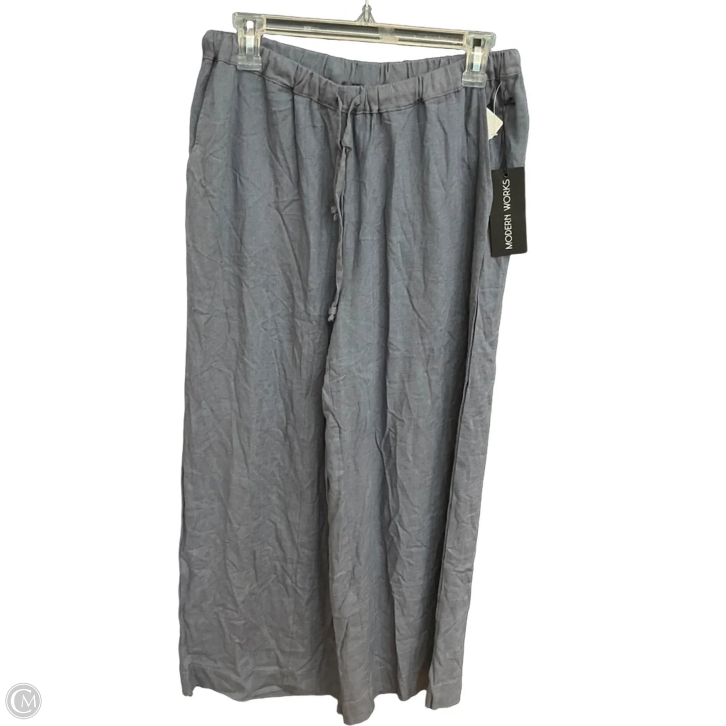 Pants Linen By Modern Works In Grey, Size: 12