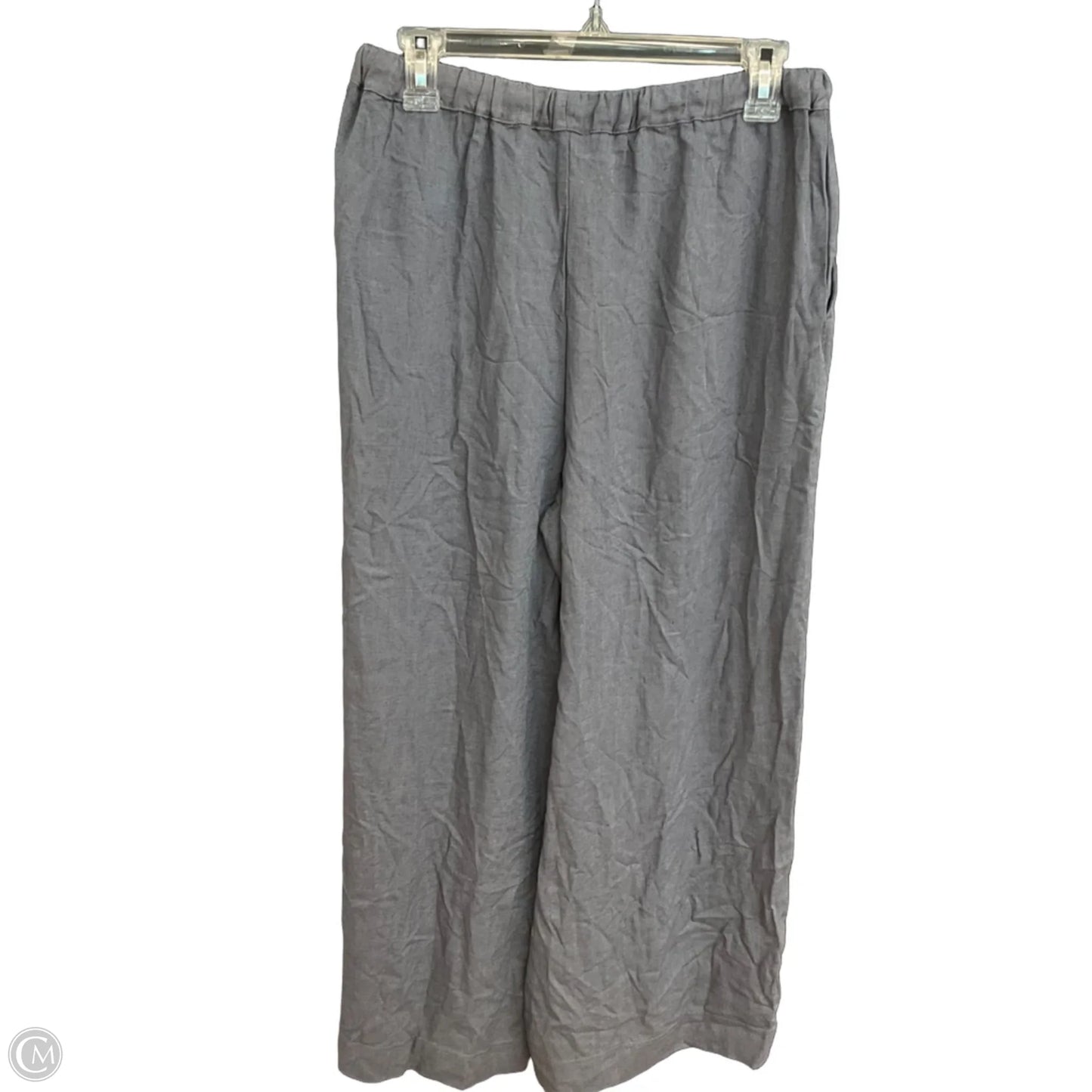 Pants Linen By Modern Works In Grey, Size: 12