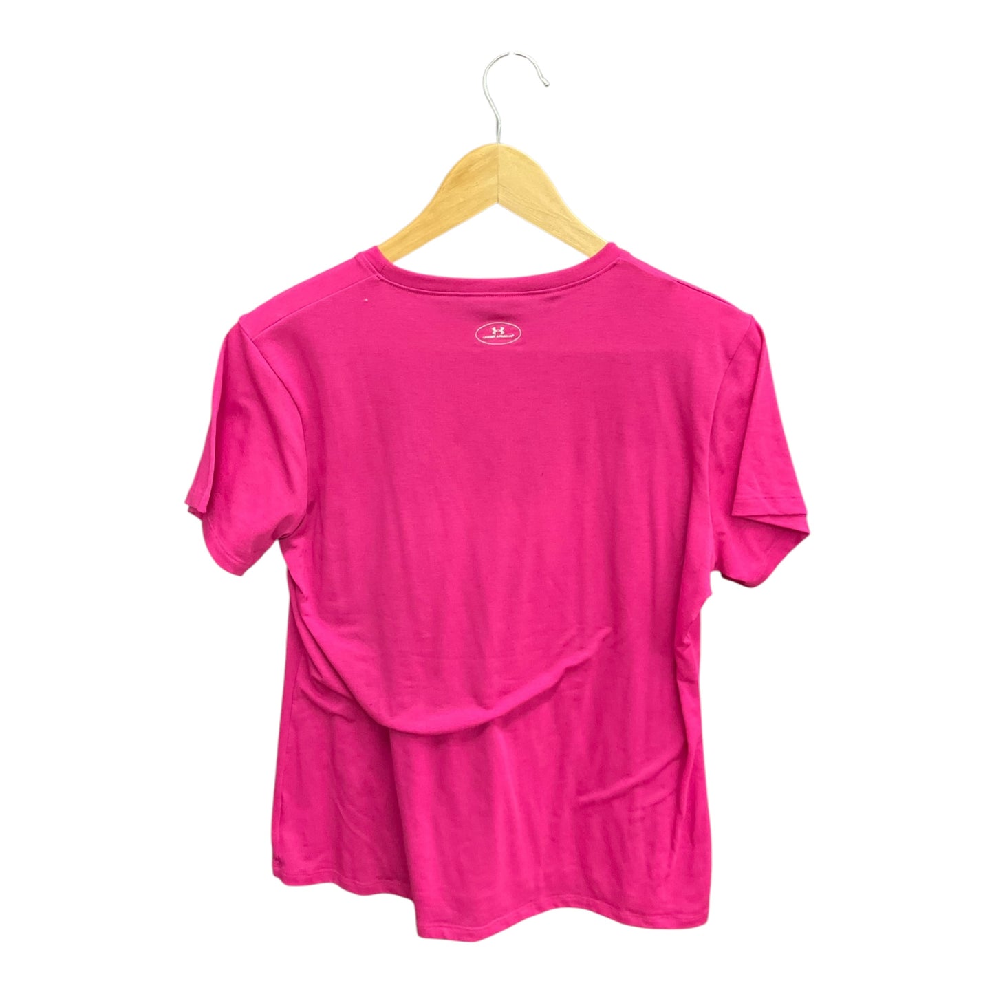 Athletic Top Short Sleeve By Under Armour In Pink, Size: M