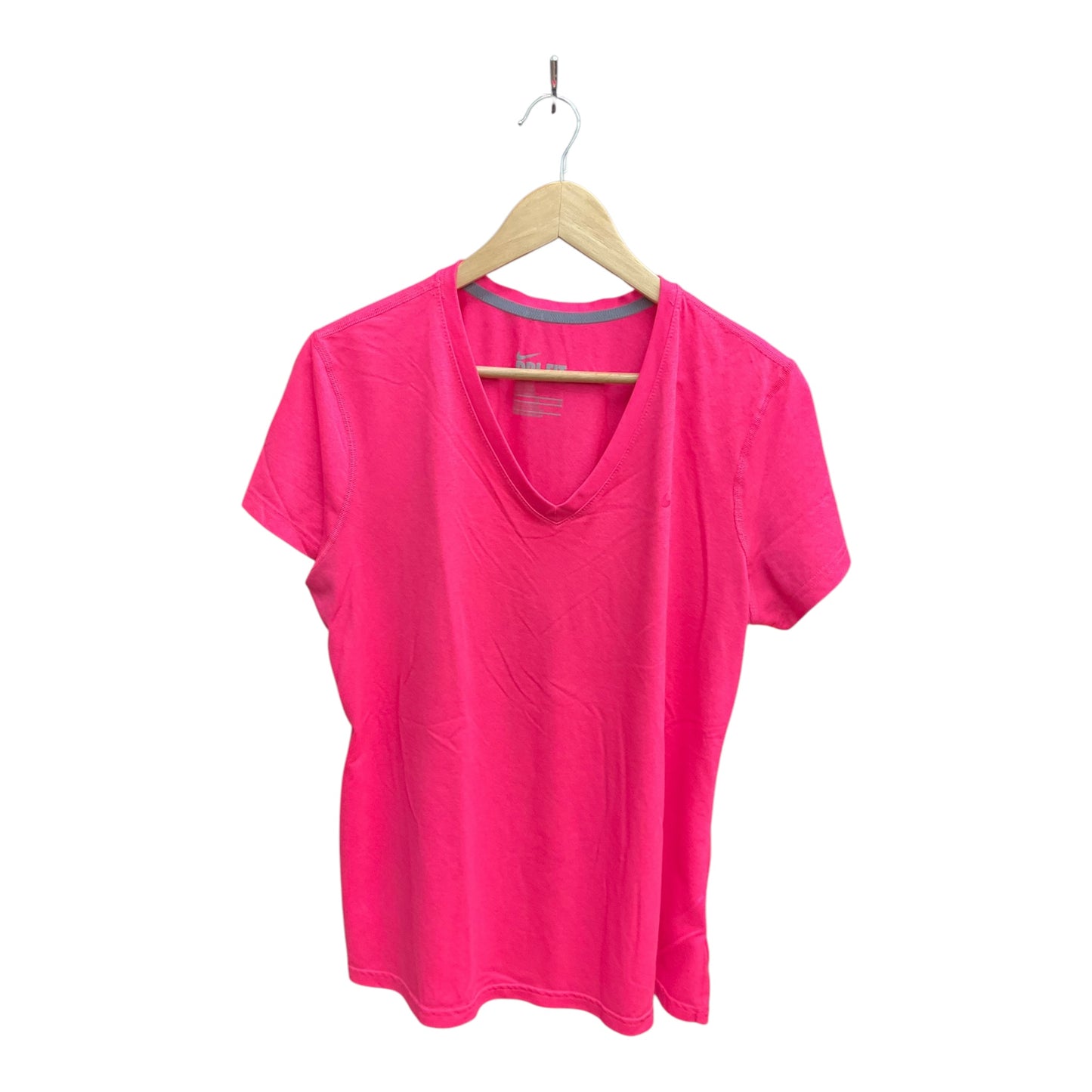 Athletic Top Short Sleeve By Under Armour In Pink, Size: M