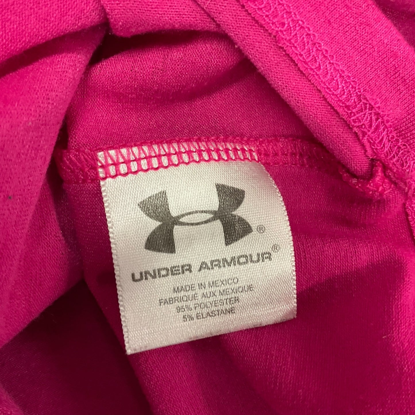 Athletic Top Short Sleeve By Under Armour In Pink, Size: M