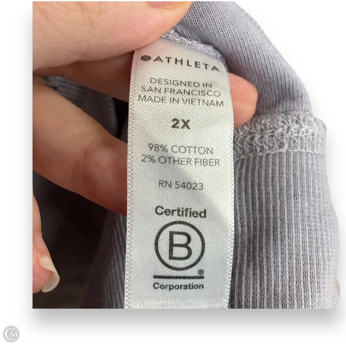 Athletic Top Long Sleeve Crewneck By Athleta In Blue, Size: 2x