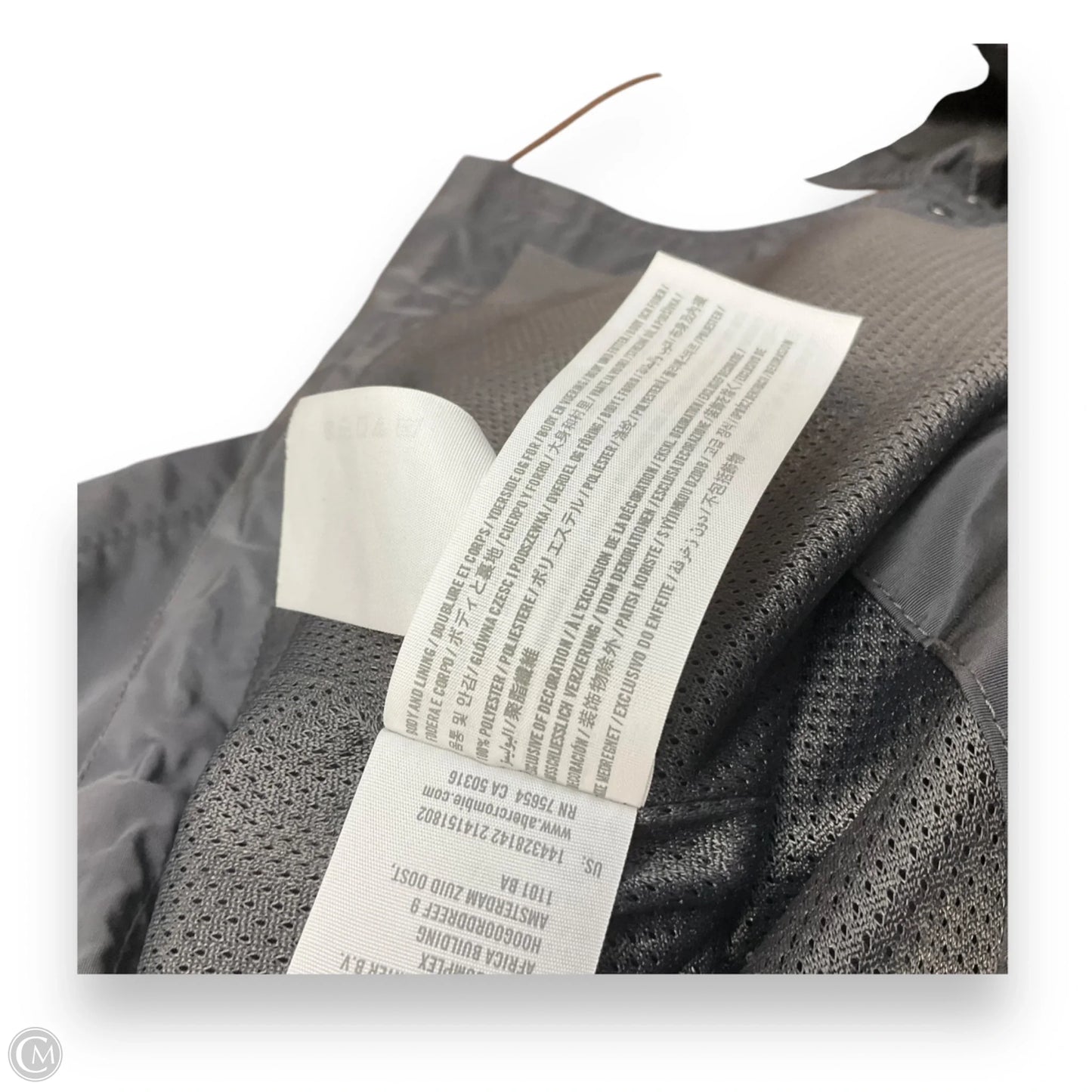 Jacket Windbreaker By Abercrombie And Fitch In Grey, Size: Xs