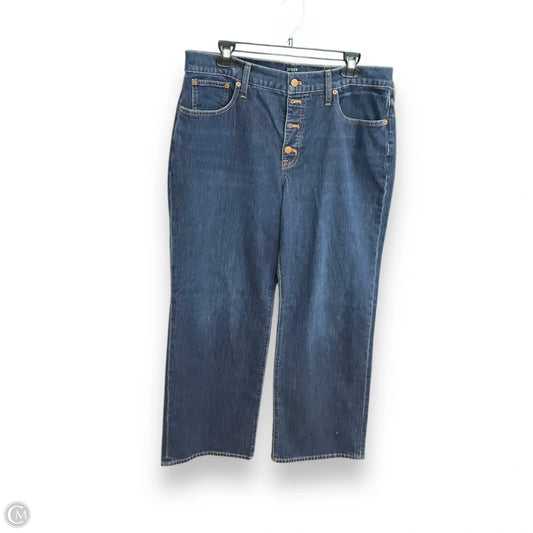 Jeans Wide Leg By J. Crew In Blue Denim, Size: 16