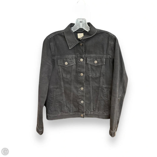 Jacket Denim By Gap In Black, Size: M
