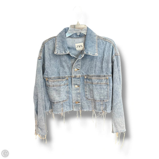 Jacket Denim By Zara In Blue Denim, Size: S