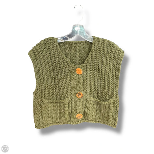 Vest Sweater By New Trends In Green, Size: S