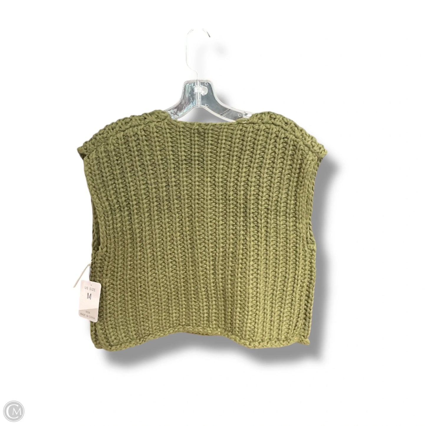 Vest Sweater By New Trends In Green, Size: S