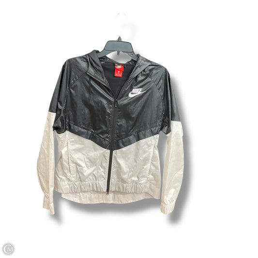 Athletic Jacket By Nike Apparel In Black & White, Size: M