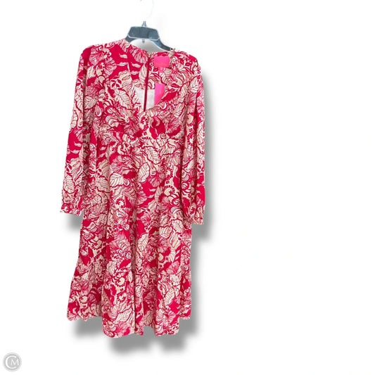 Dress Designer By Lilly Pulitzer In Pink & Red, Size: 4