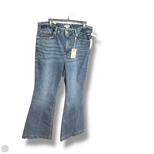 Jeans Flared By Good American In Blue Denim, Size: 18