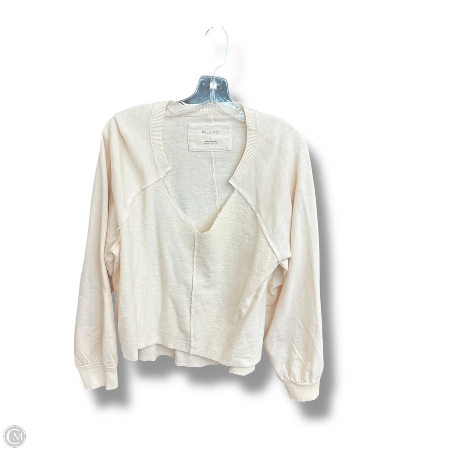 Top Long Sleeve By Pilcro In Cream, Size: L