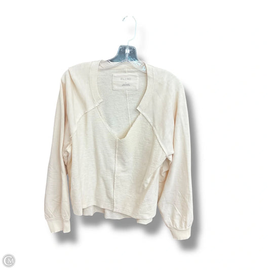 Top Long Sleeve By Pilcro In Cream, Size: L