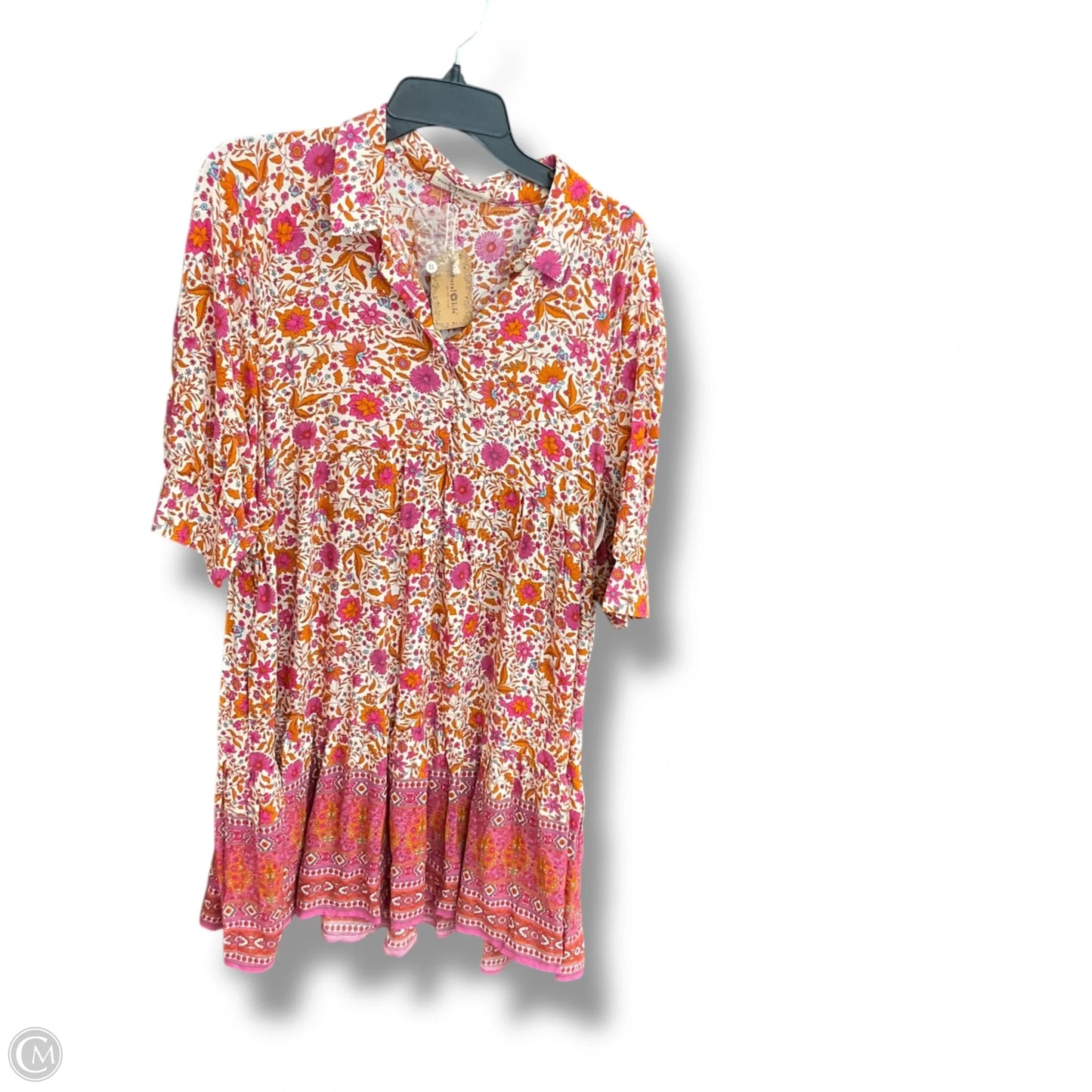 Dress Casual Midi By Natural Life In Floral Print, Size: L