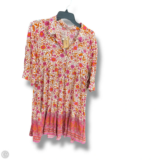 Dress Casual Midi By Natural Life In Floral Print, Size: L