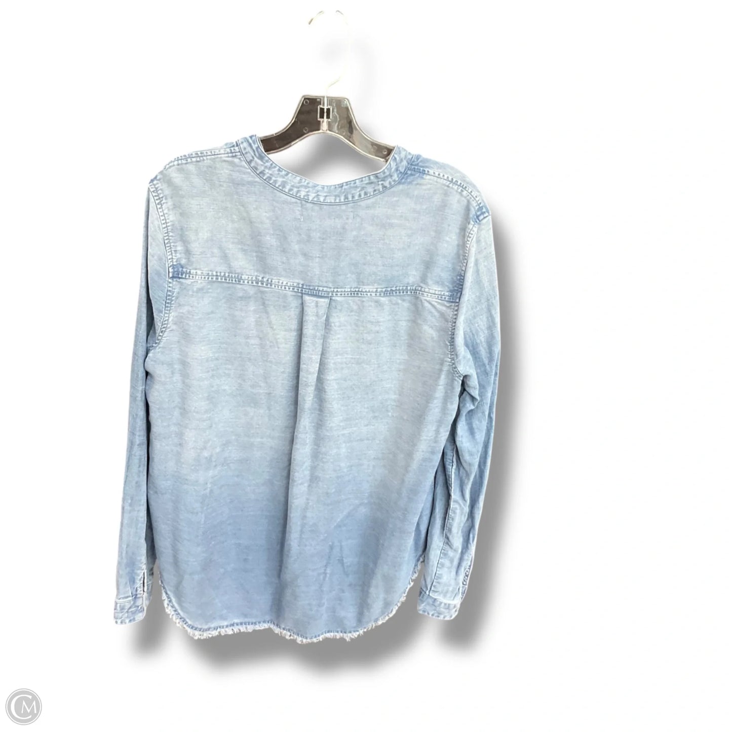Blouse Long Sleeve By Cloth & Stone In Blue, Size: L