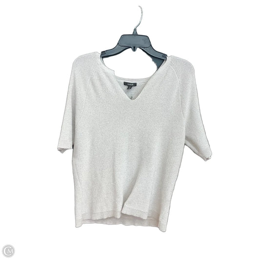 Top Short Sleeve By Alfani In Silver, Size: L