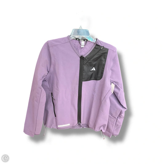 Athletic Jacket By Adidas In Purple, Size: M