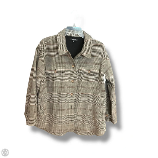 Jacket Shirt By Madewell In Plaid Pattern, Size: L