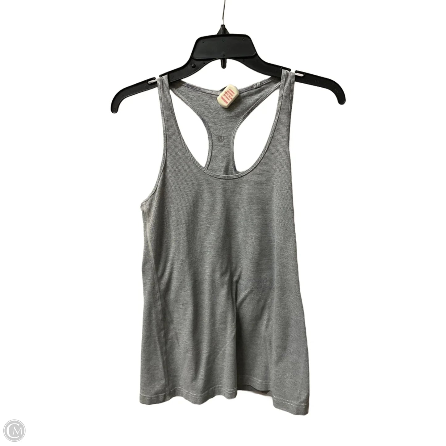 Athletic Tank Top By Lululemon In Grey & White, Size: L
