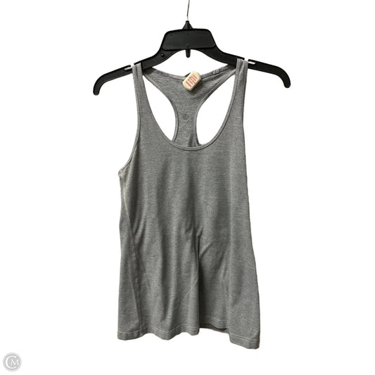 Athletic Tank Top By Lululemon In Grey & White, Size: L