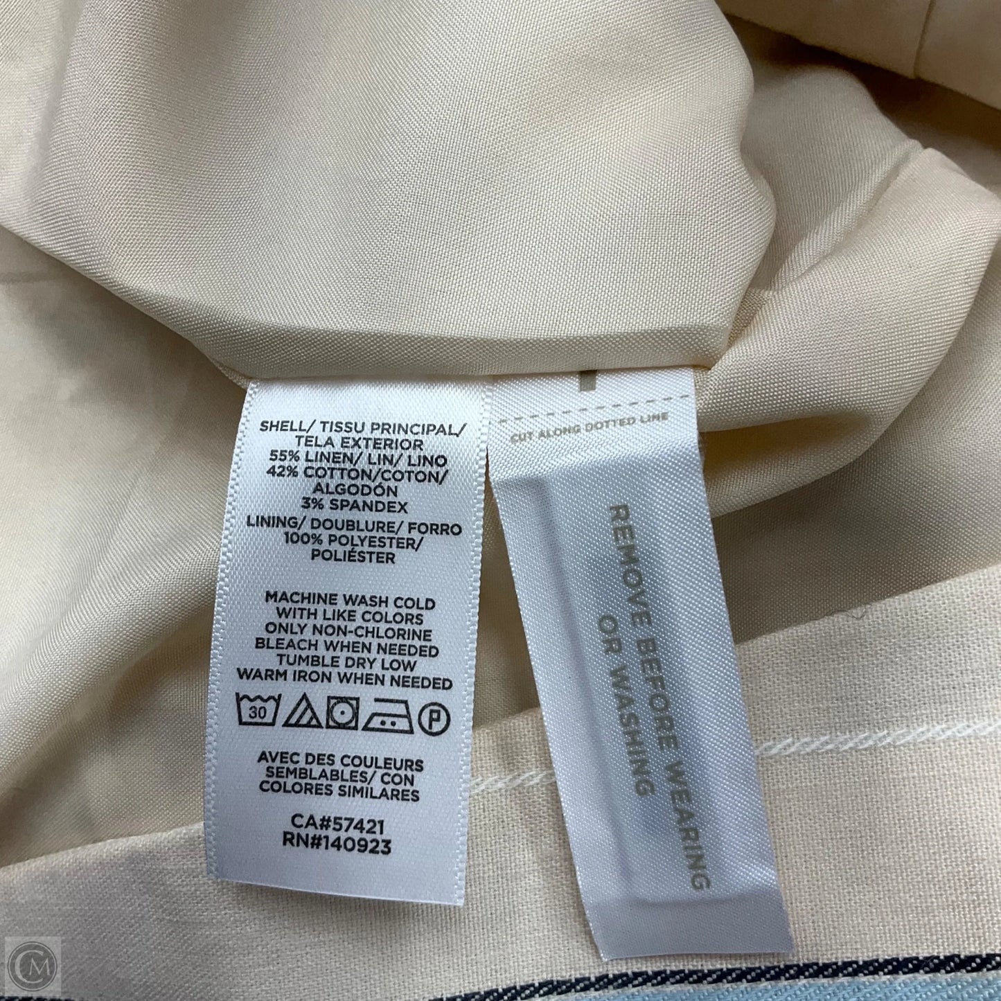 Blazer By Loft In Striped Pattern, Size: L