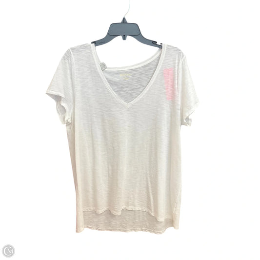 Top Short Sleeve Designer By Lilly Pulitzer In White, Size: Xl