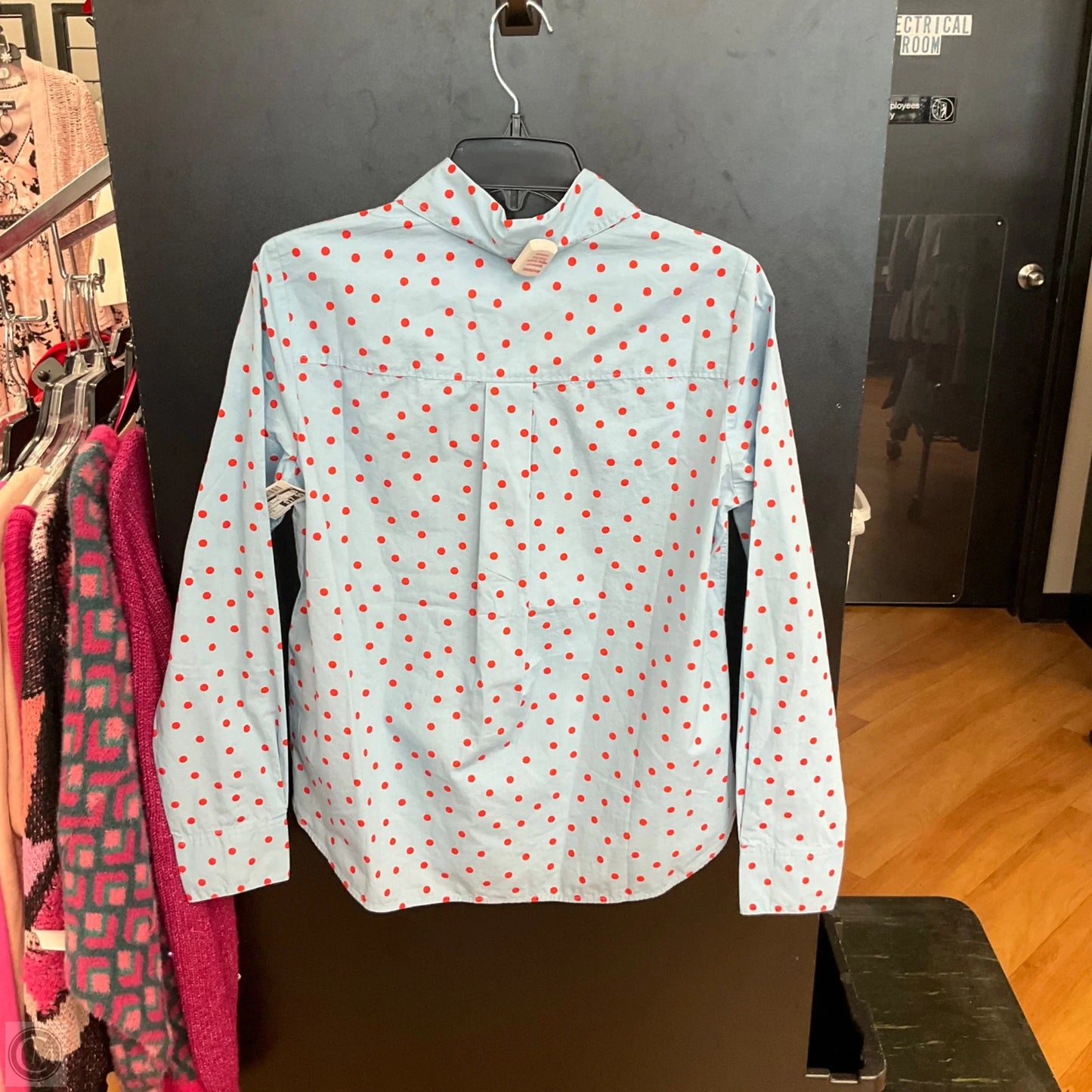 Blouse Long Sleeve By Boden In Polkadot Pattern, Size: S