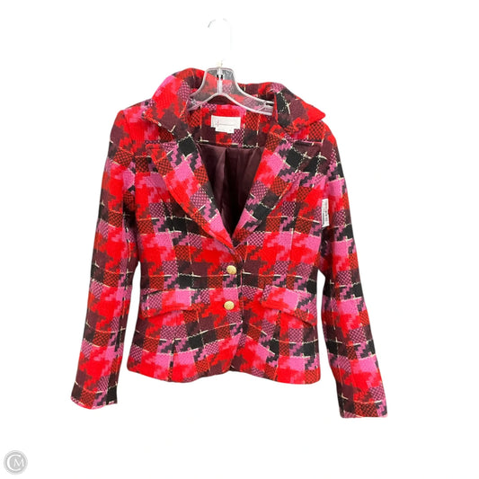 Blazer By Anthropologie In Pink & Red, Size: Xs