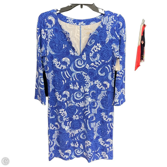 Dress Designer By Lilly Pulitzer In Blue & White, Size: S