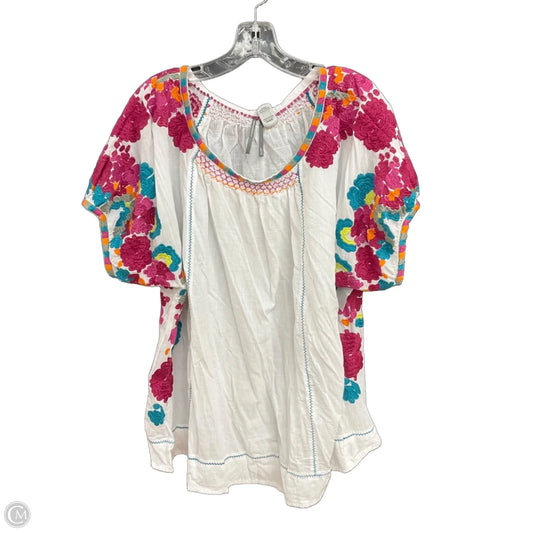 Top Sleeveless By Anthropologie In White, Size: 1x