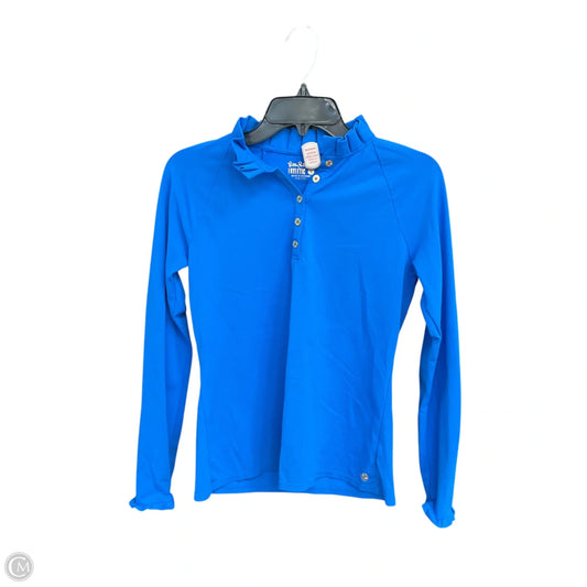 Top Long Sleeve Designer By Lilly Pulitzer In Blue, Size: S